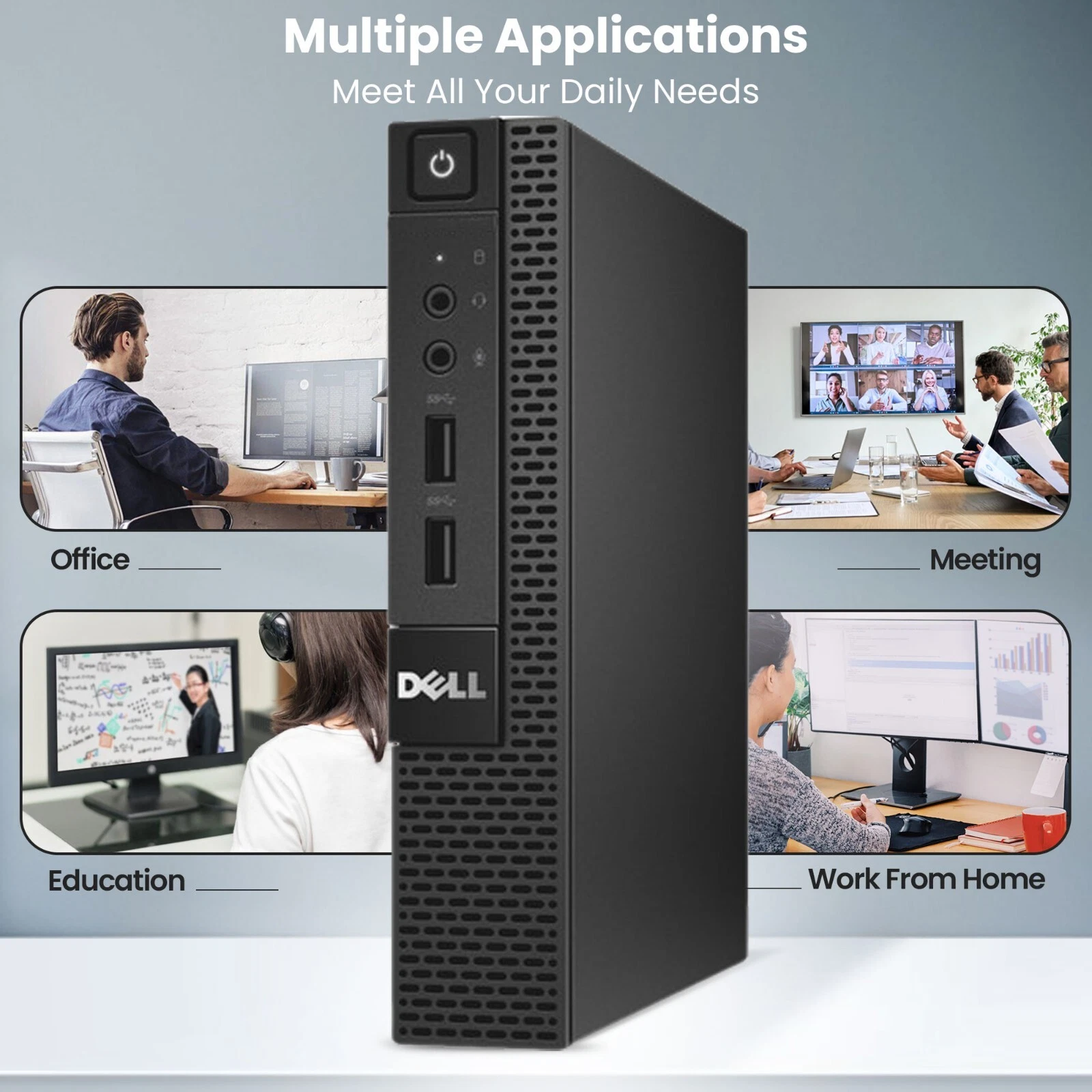 Dell Mini Desktop Computer PC Intel i3-4160T 16GB Ram 2TB SSD WiFi Windows11 Pro - Image 3